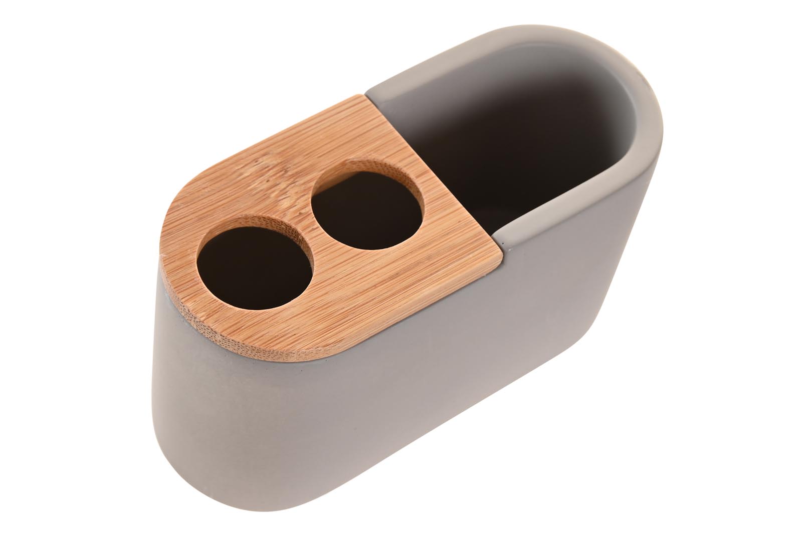 Dekodonia Vaso Cemento Bambu 11×4 5×6 Mate Gris