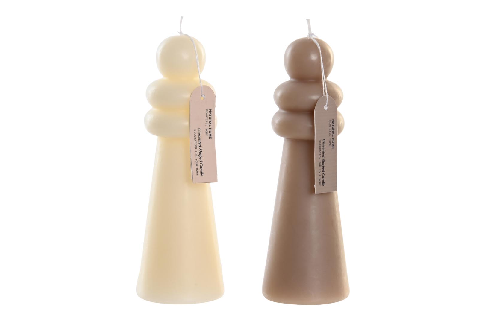 Dekodonia Vela cera 6x6x17 251 gr abstracto 2 surt