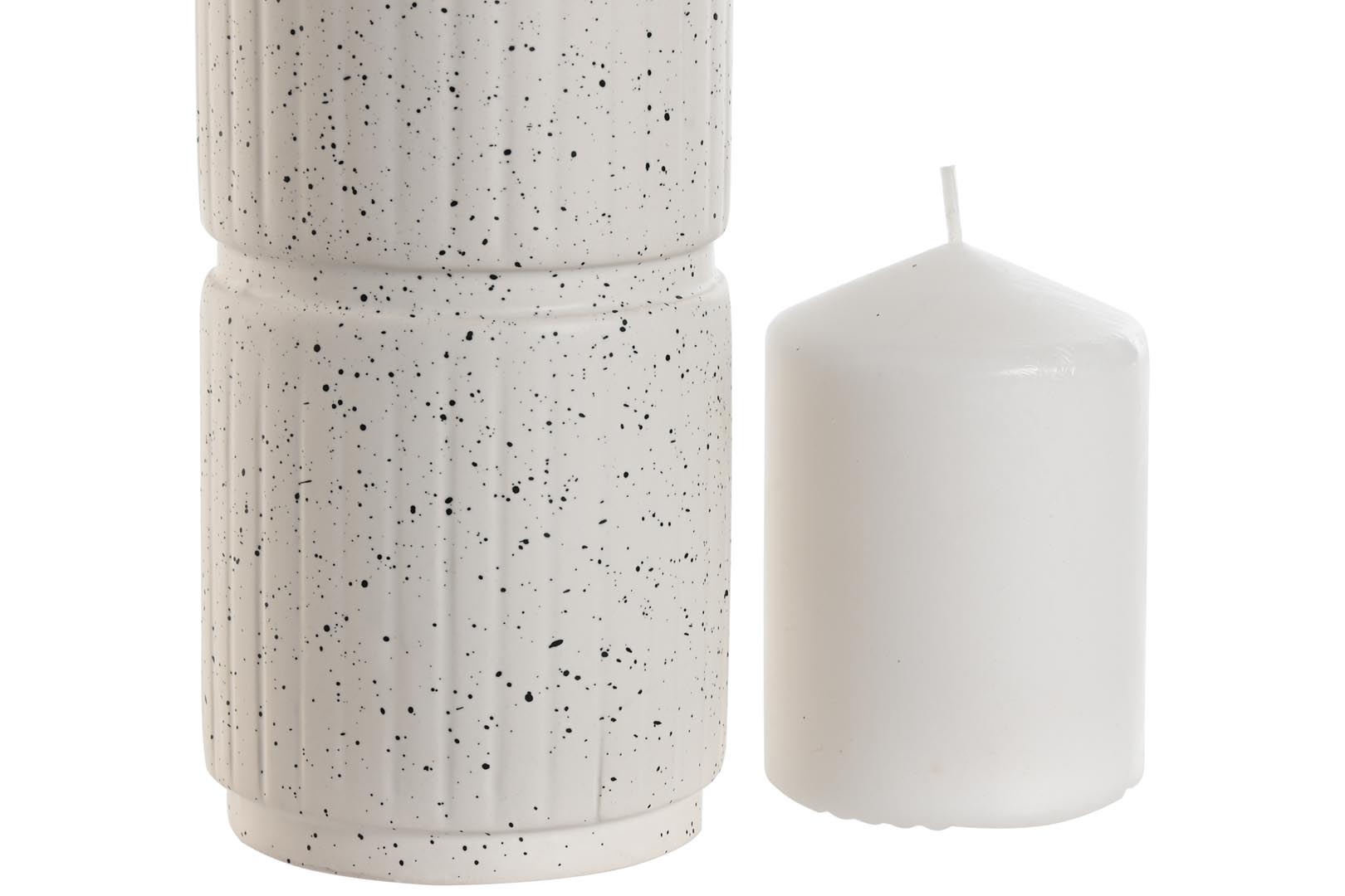 Dekodonia VELA CON SOPORTE CERÁMICA ALTO