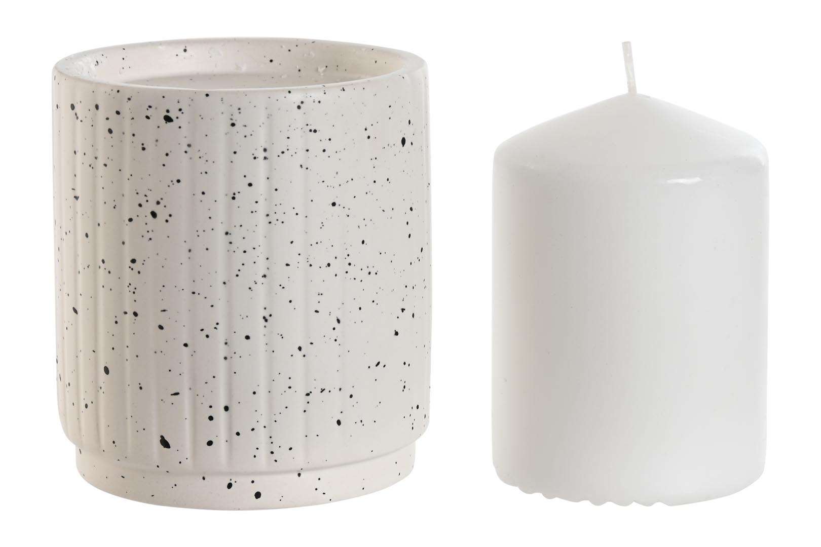 Dekodonia VELA CON SOPORTE CERÁMICA BAJO