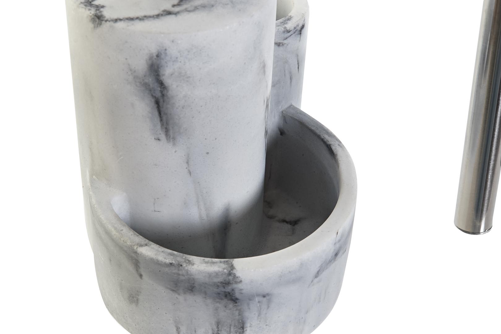 Dekodonia DISPENSADOR JABÓN CON UTENSILIOS EFECTO MÁRMOL