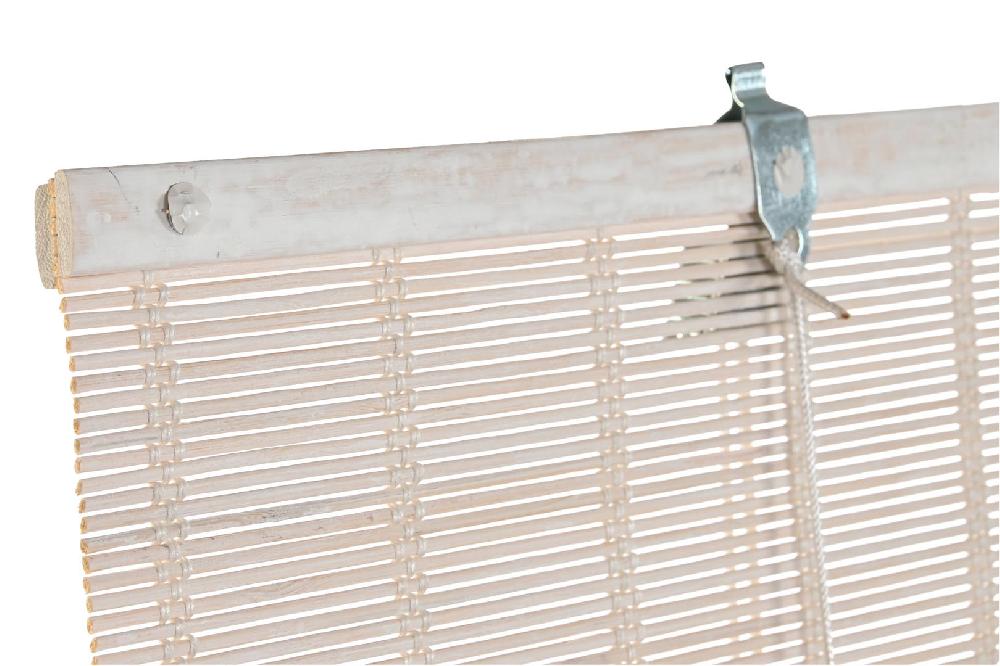 Dekodonia ESTOR BAMBÚ ENROLLABLE BARNIZADO BLANCO 120CM