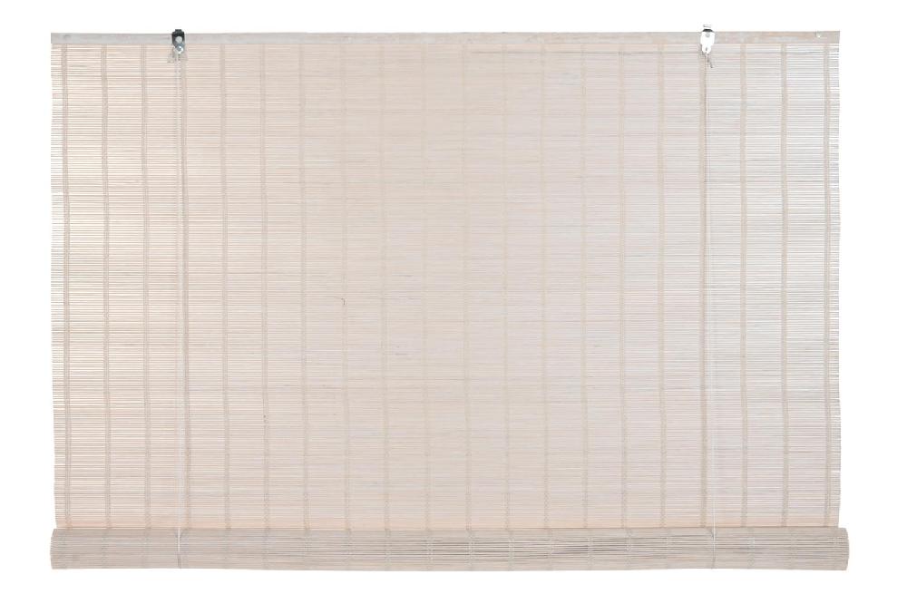 Dekodonia ESTOR BAMBÚ ENROLLABLE BARNIZADO BLANCO 120CM