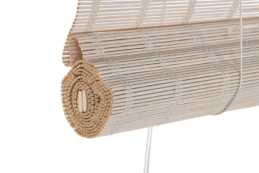 Dekodonia ESTOR BAMBÚ ENROLLABLE BARNIZADO BLANCO 60CM