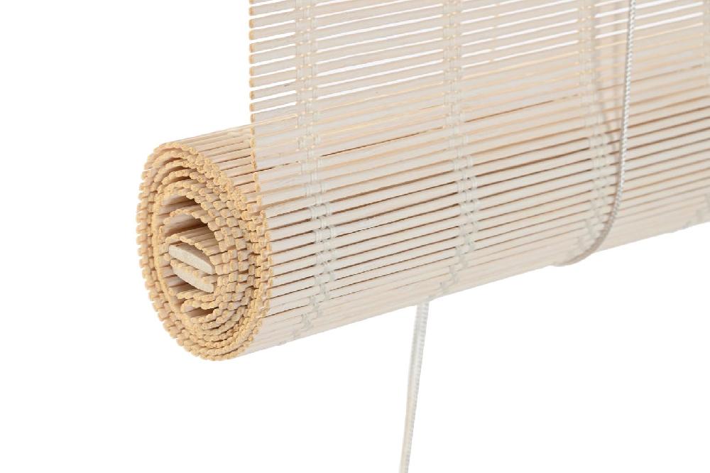 Dekodonia ESTOR BAMBÚ ENROLLABLE BARNIZADO BLANCO 90CM