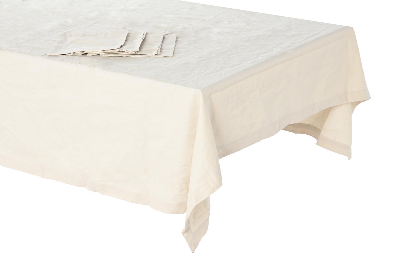 Dekodonia MANTEL LINO CON CUATROS SERVILLETAS PEQUEÑO