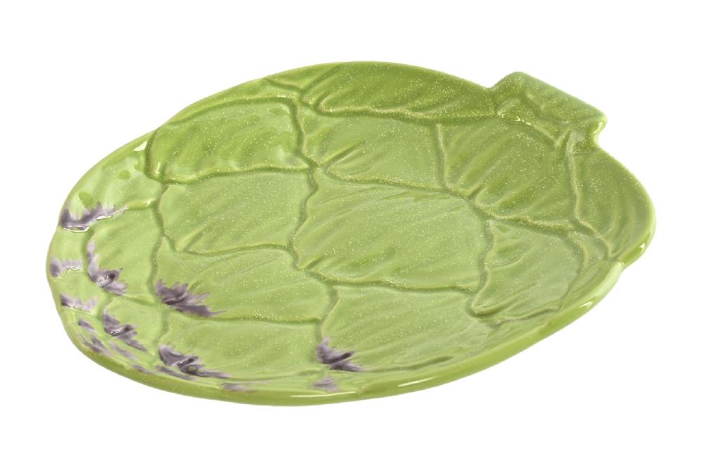 Dekodonia Pack Cuatro Plato Gres Alcachofa Verde Mediano
