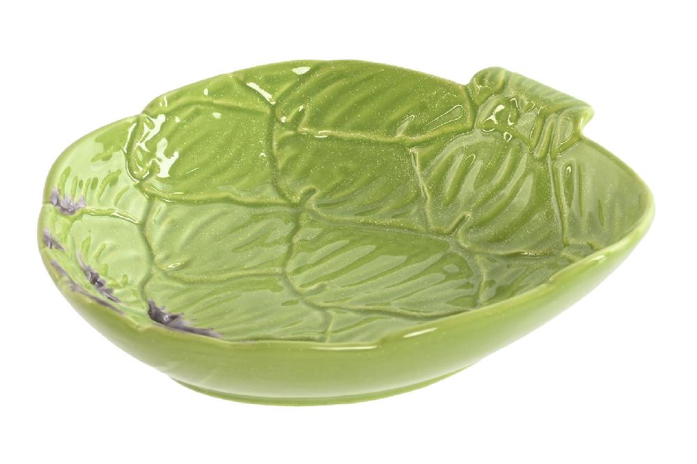 Dekodonia Pack Cuatro Plato Gres Alcachofa Verde Pequeño