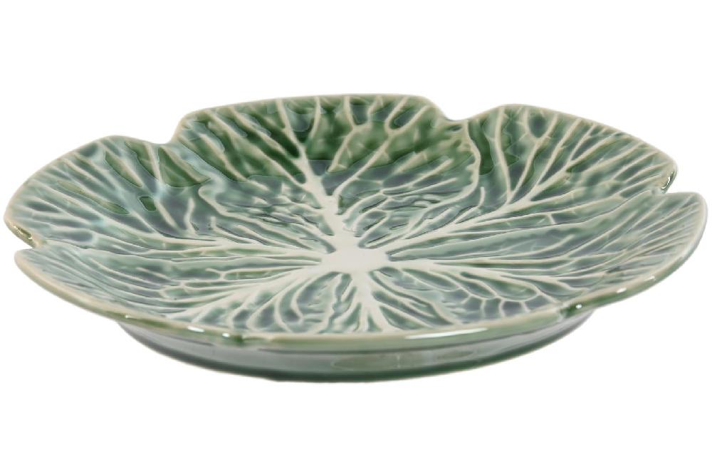 Dekodonia Pack Cuatro Plato Gres Repollo Verde Pequeño