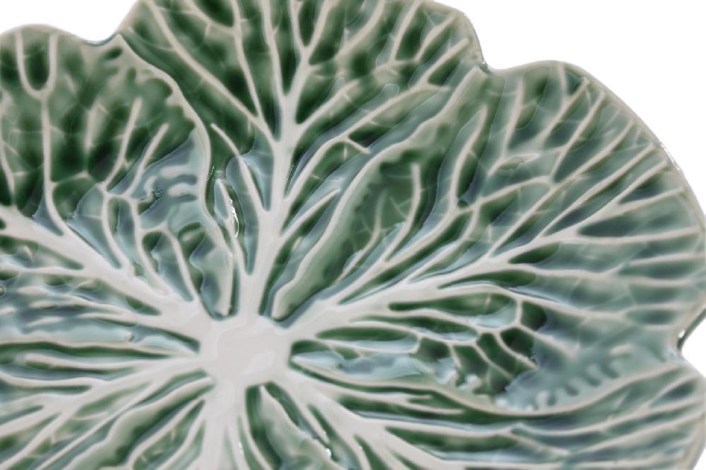 Dekodonia Pack Cuatro Plato Gres Repollo Verde Pequeño