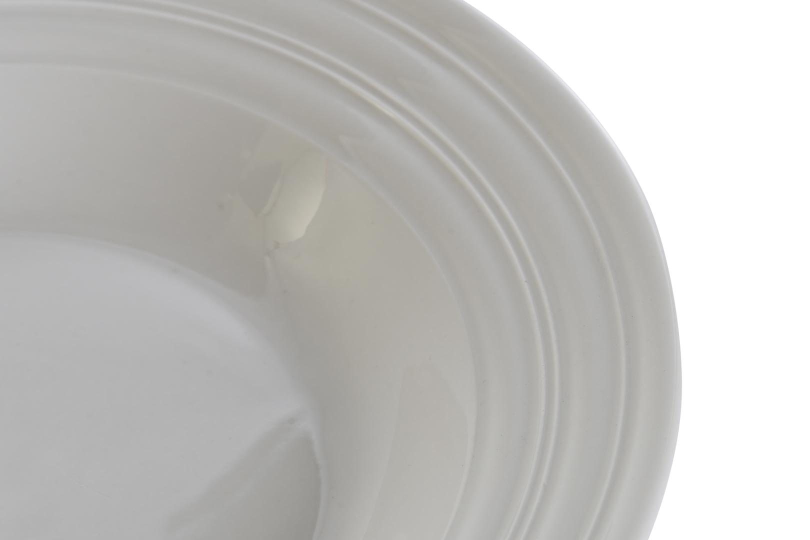 Dekodonia PACK OCHO PLATOS LLANOS MEDIANOS PORCELANA BLANCA