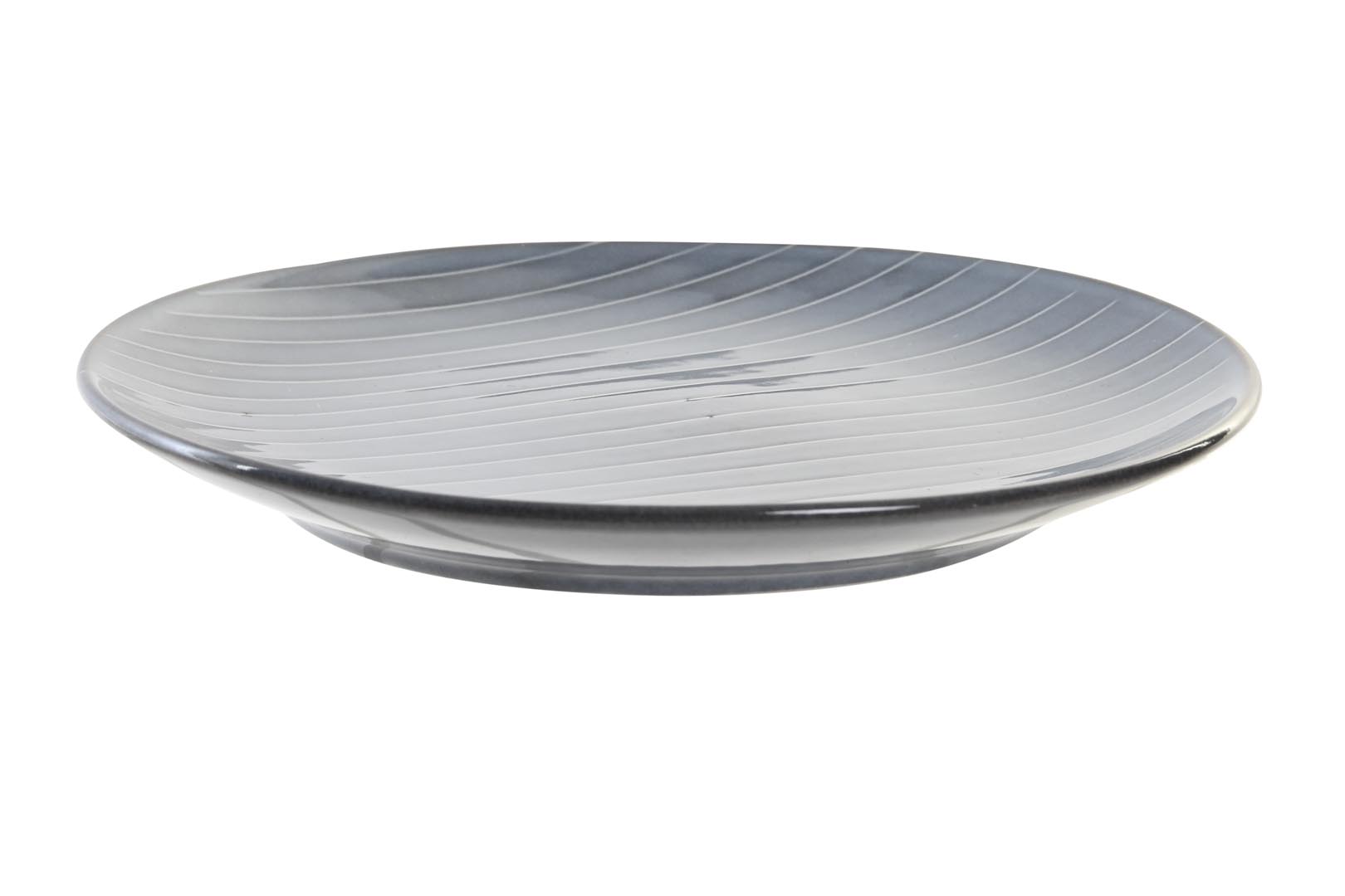 Dekodonia PACK SEIS PLATOS GRES ESMALTADO MEDIANOS AZULES