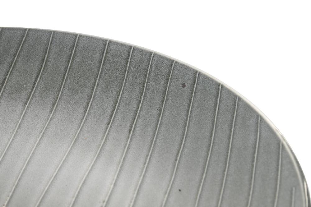 Dekodonia PACK SEIS PLATOS LLANOS GRES RAYAS VERDES