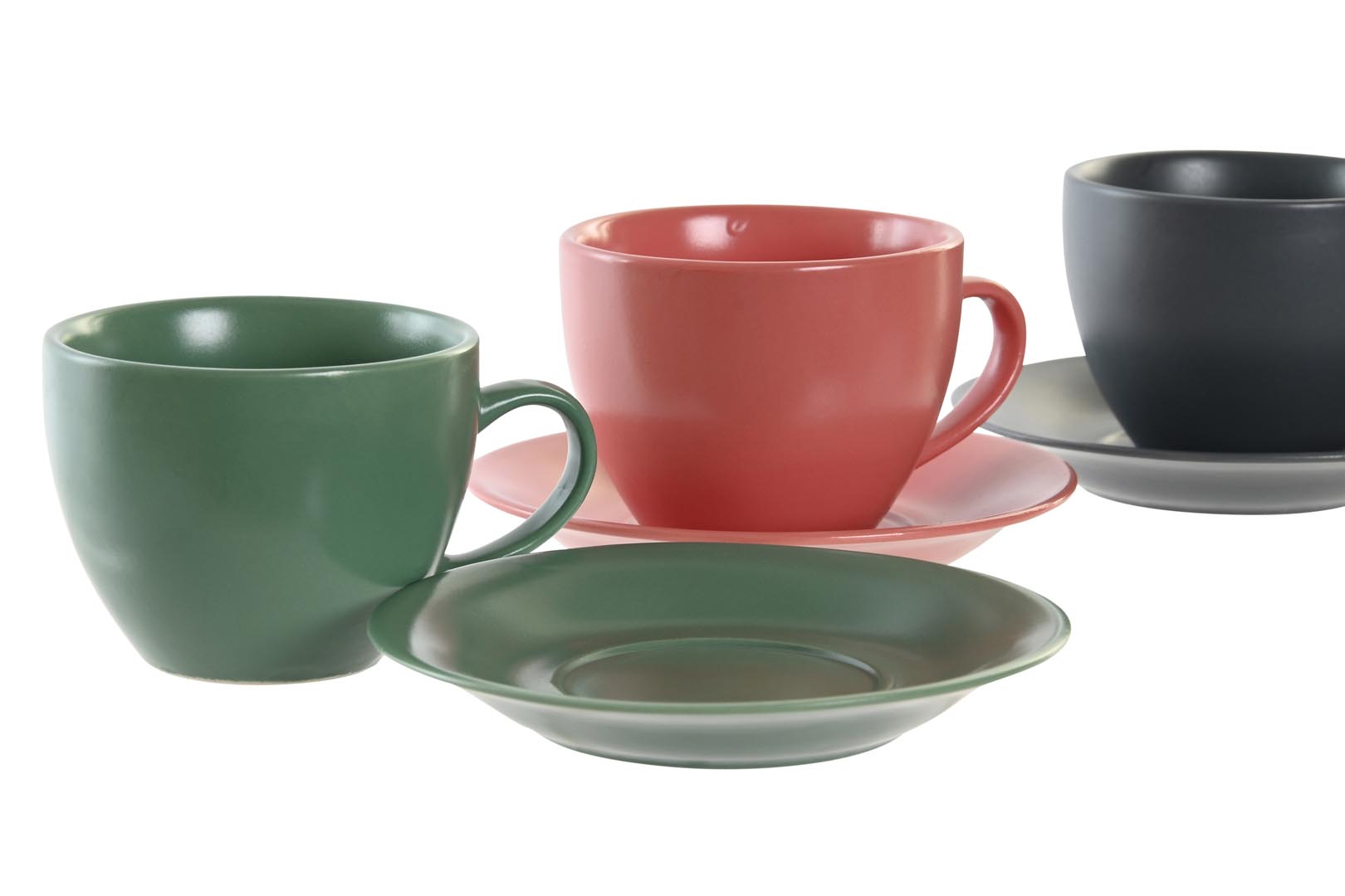 Dekodonia PACK SEIS TAZAS CON PLATO Y COLGADOR VERDE
