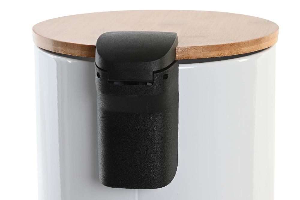 Dekodonia PAPELERA METAL Y BAMBÚ BLANCO BRILLANTE 3L