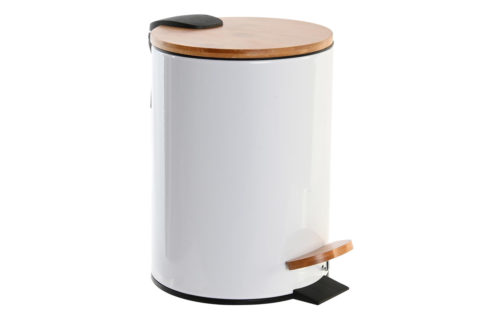 Dekodonia PAPELERA METAL Y BAMBÚ BLANCO BRILLANTE 3L