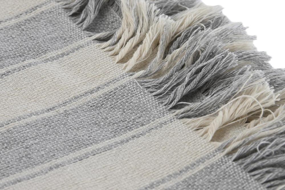 Dekodonia PLAID ALGODÓN RECICLADO GRANDE RAYAS GRISES