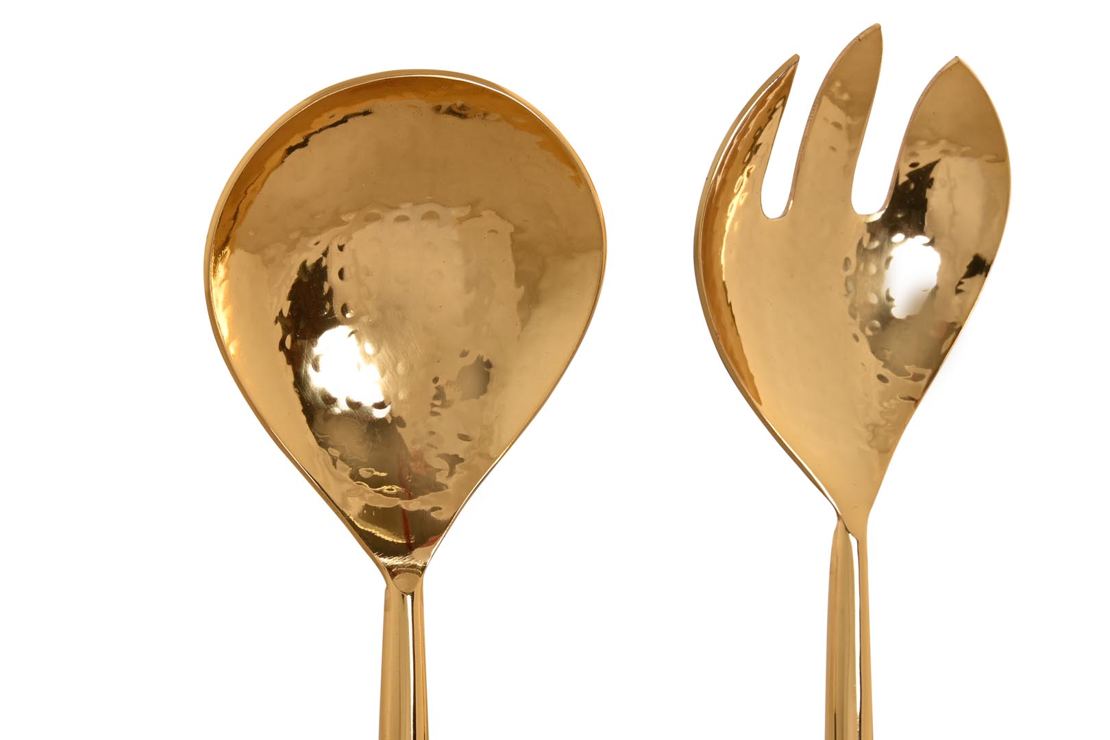 Dekodonia SET CUBIERTOS SERVIR INOX Y ACACIA DORADOS