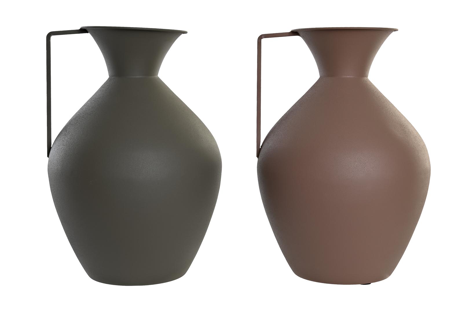 Dekodonia SET DOS JARRONES CON ASA MEDIANOS TERRACOTA