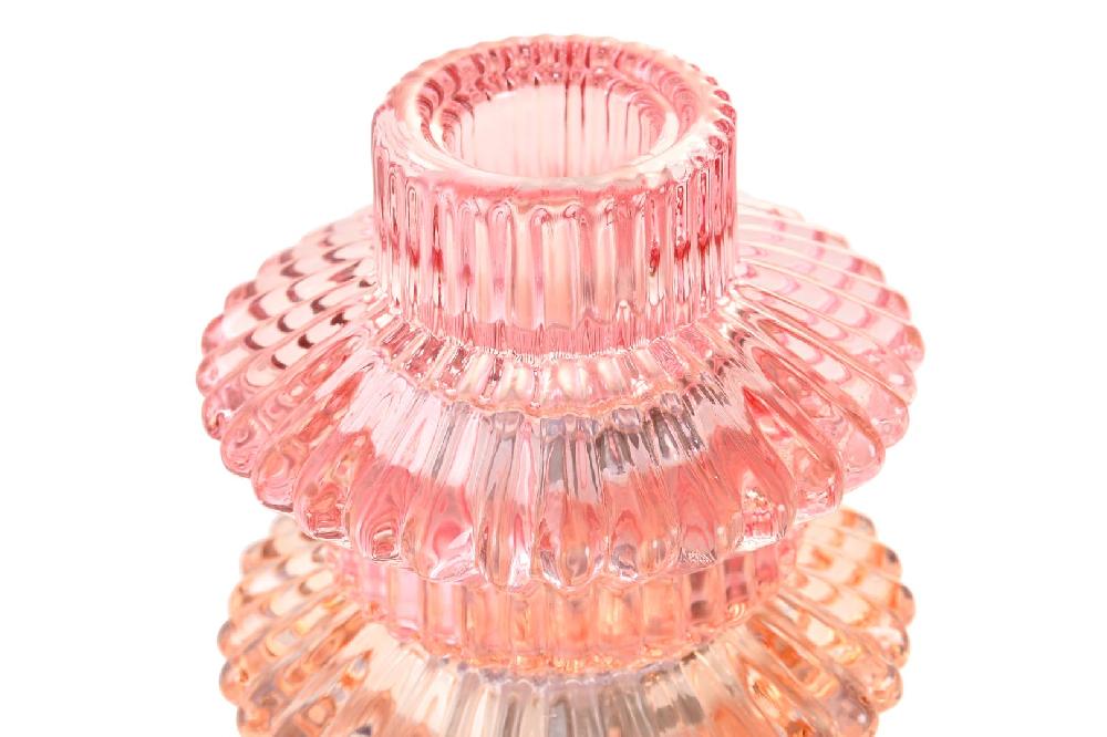 Dekodonia SET DOS PORTAVELAS CRISTAL JOYA MULTICOLOR