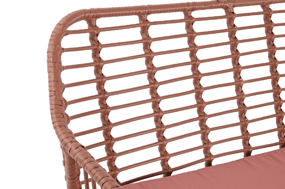 Dekodonia Set Jardín Ratán Sintético Setes Terracota