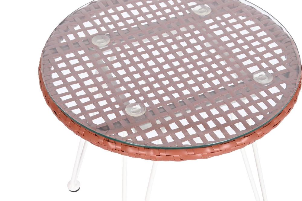 Dekodonia Set Pequeño Jardín Ratán Sintético Setes Terracota