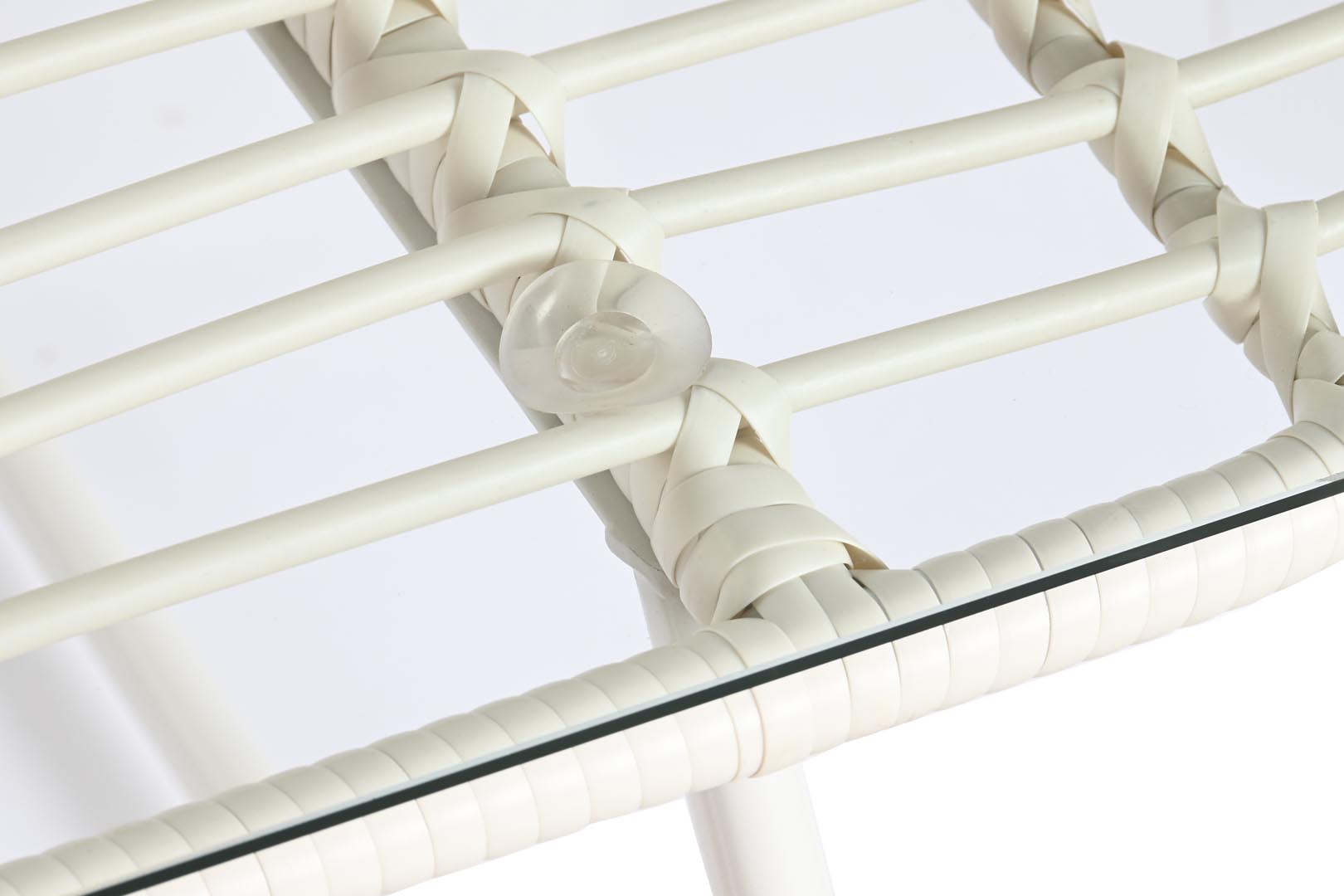 Dekodonia SET SOFÁ Y MESA RATÁN SINTÉTICO CON COJINES