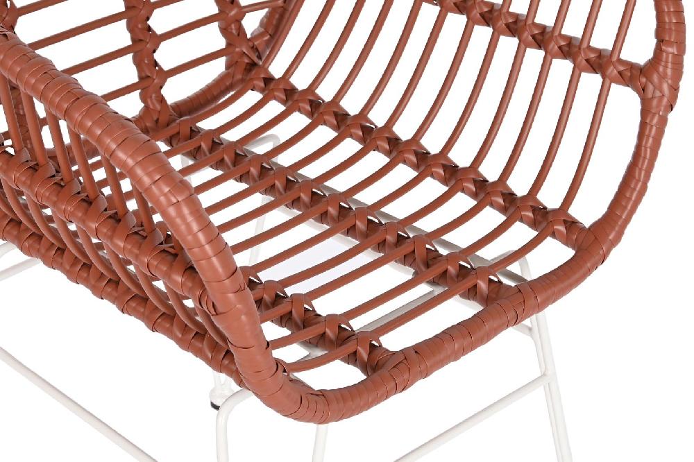 Dekodonia Silla Jardín Ratán Sintético Setes Terracota
