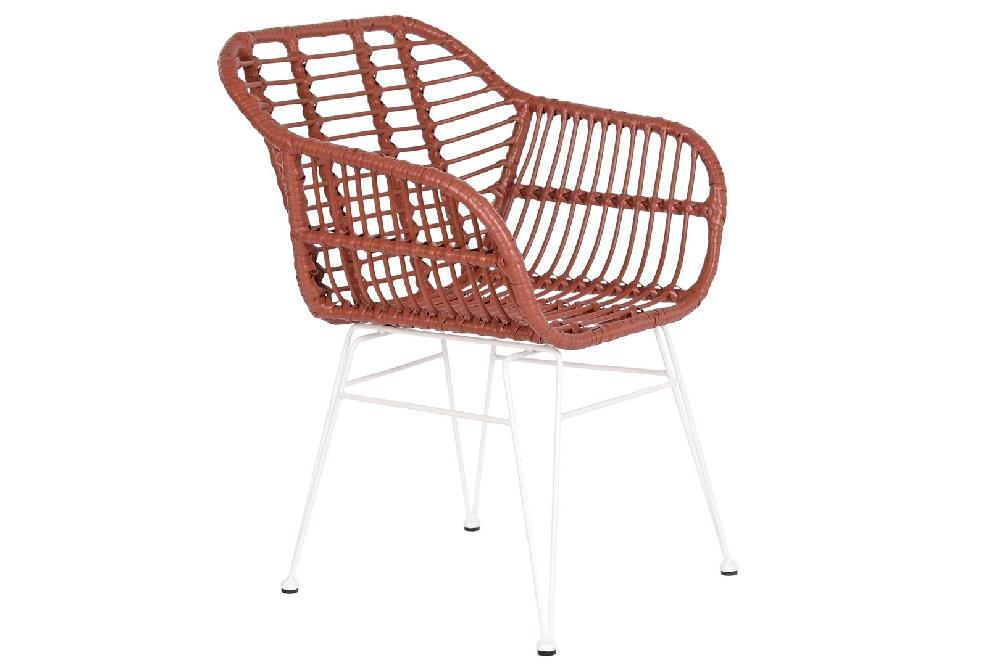 Dekodonia Silla jardín ratán sintético setes terracota