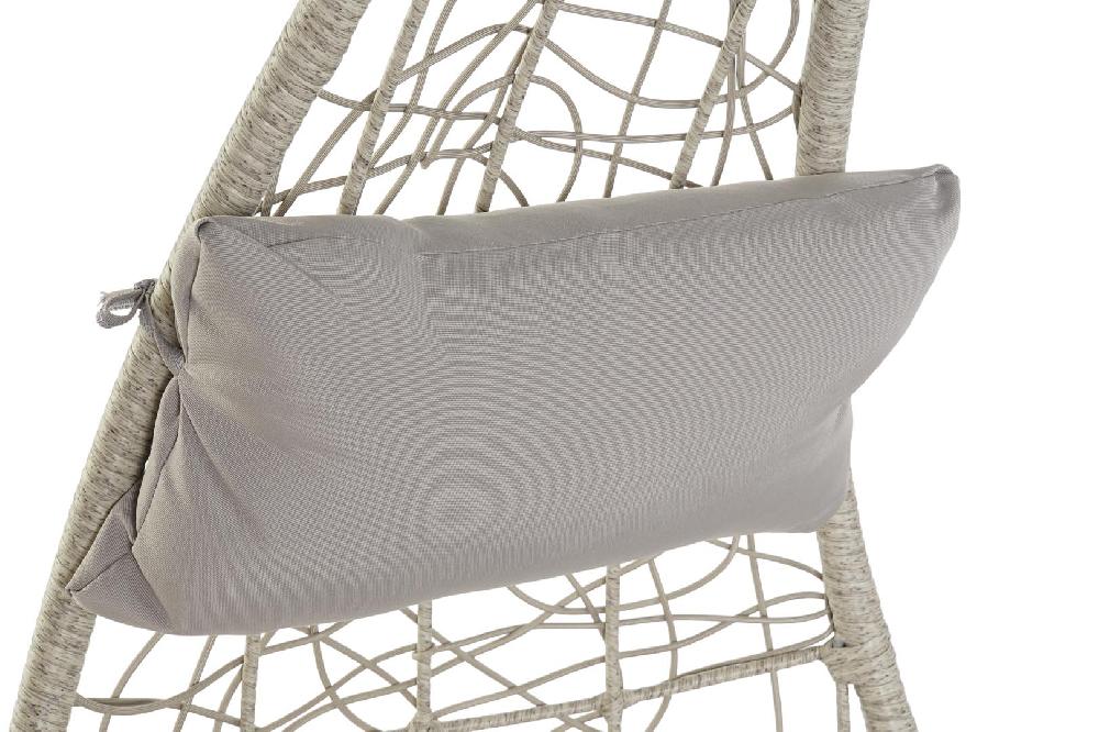 Dekodonia Sillón Ratán Sintético Teco Gris Colgante