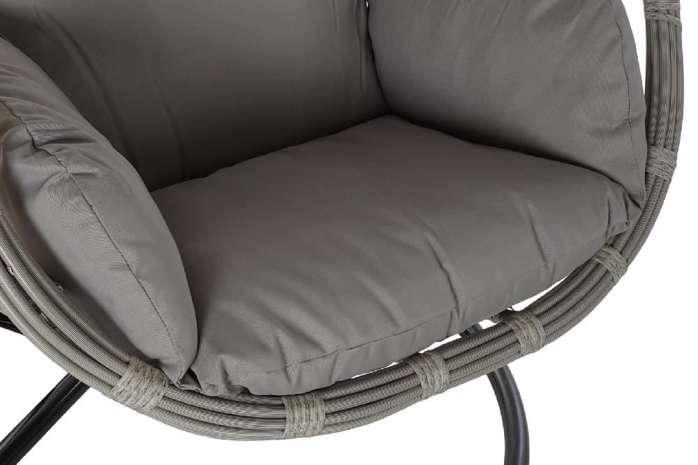 Dekodonia Sillón Ratán Sintético Teón Gris Colgante
