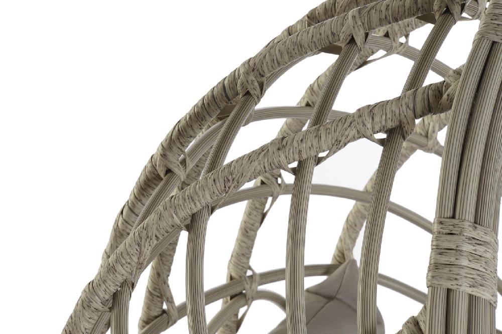 Dekodonia Sillón Ratán Sintético Teón Gris Colgante