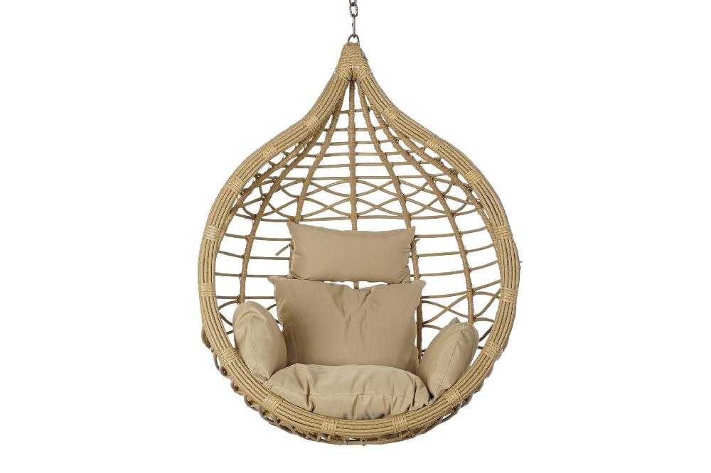Dekodonia Sillón Ratán Sintético Teón Marrón Colgante