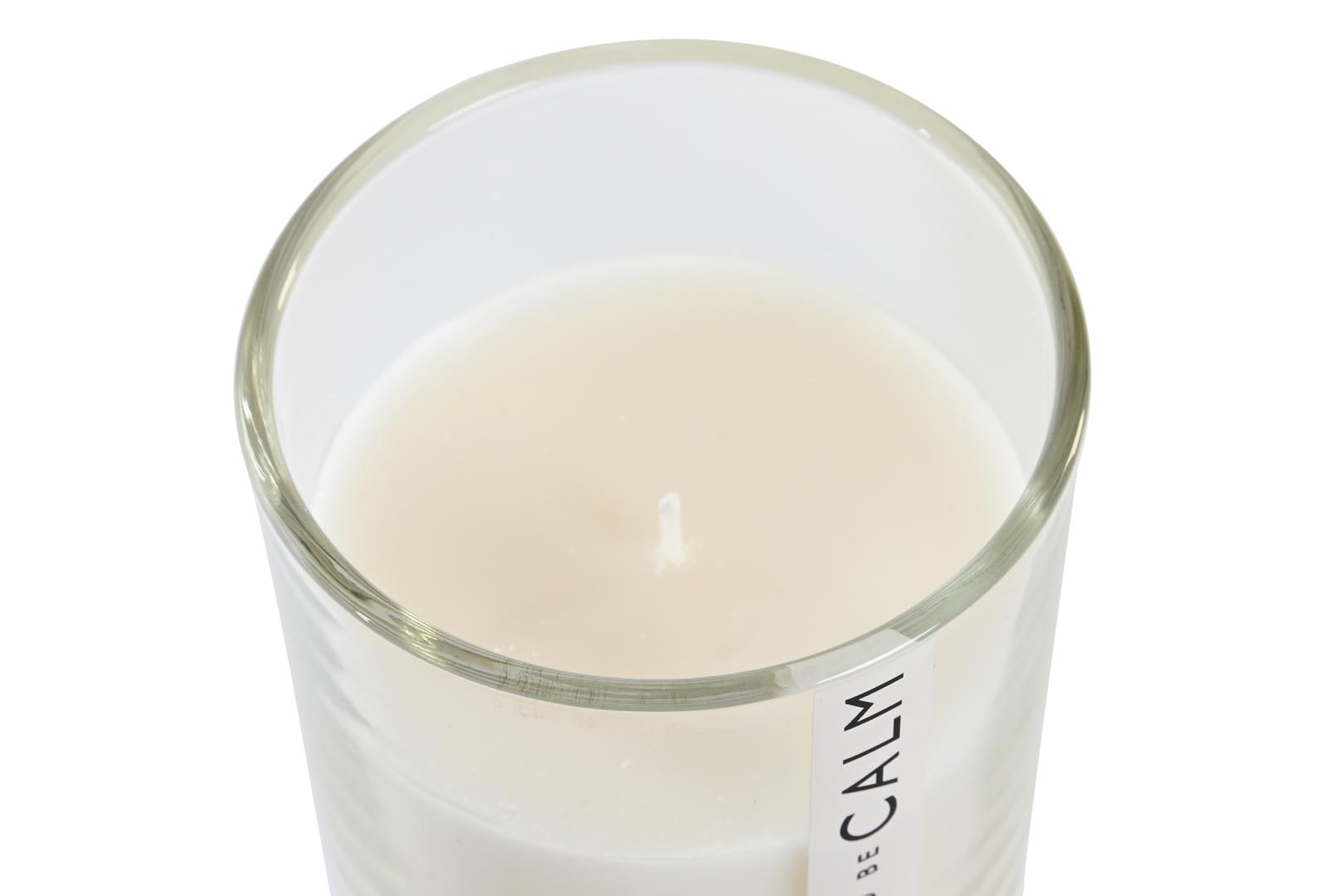 Dekodonia VELA CERA PERFUME 9X9X10 200 GR CALM BLANCO