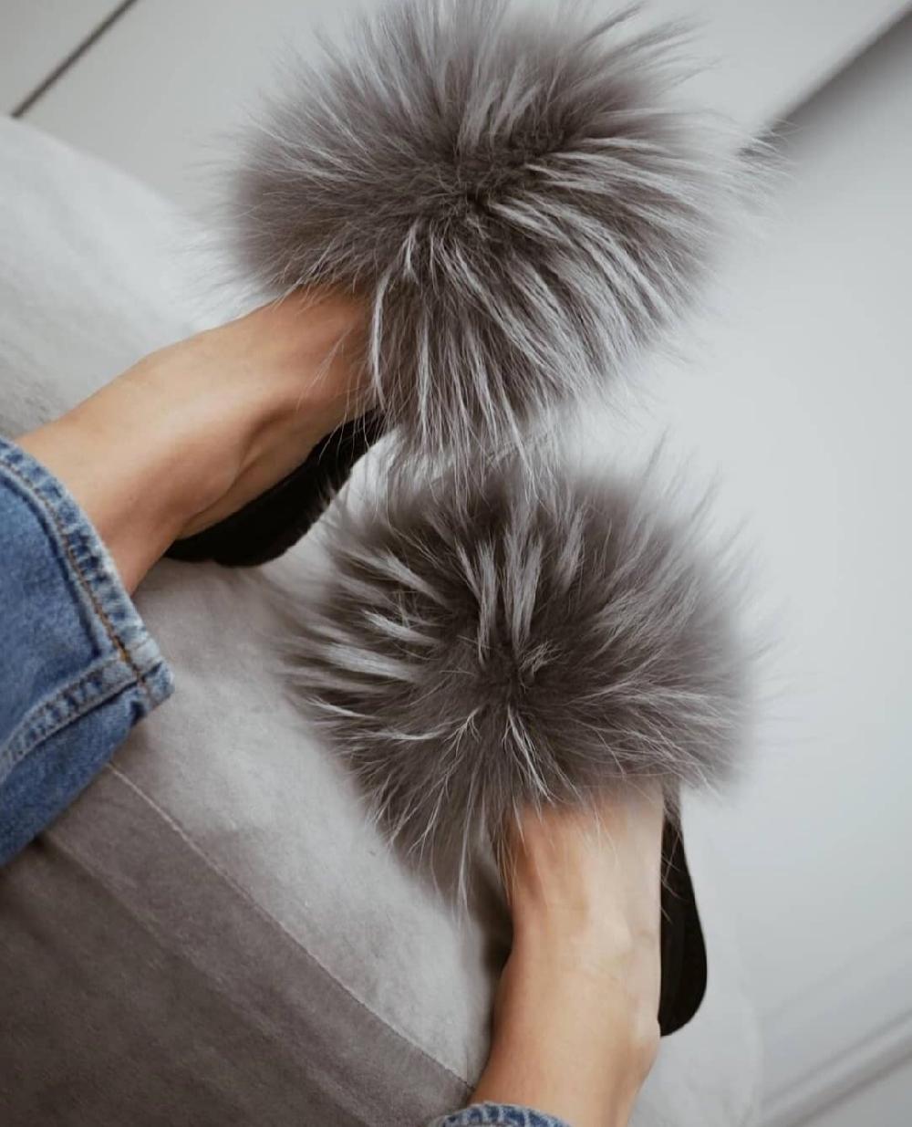 Del rio london Classic Finn raccoon flats grey - suede slingback