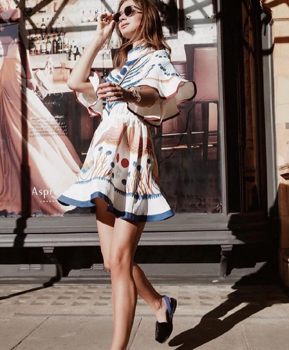 Del rio london Classic mink flats midnight - suede slingback