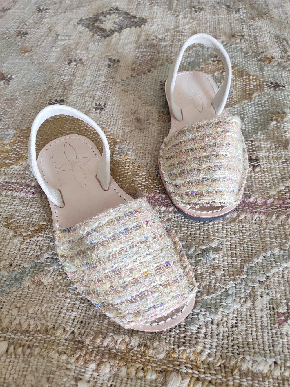 Del rio london Classic bouclé flats lemon