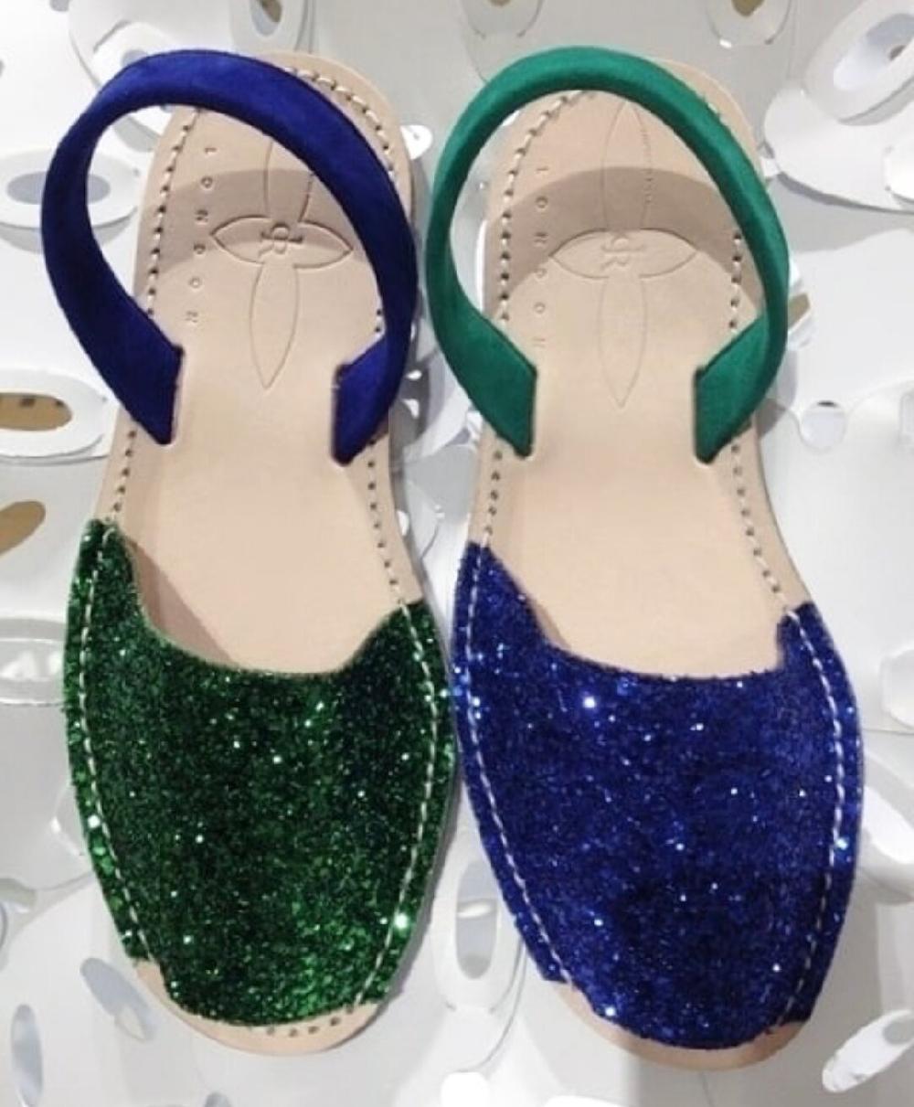 Del Rio London Classic Ibiza Flats Parrot Green