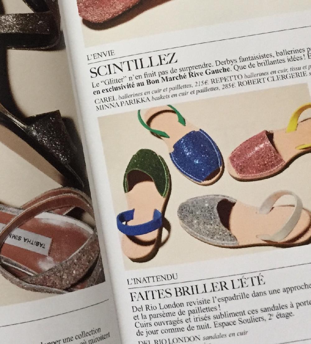 Del rio london Classic Ibiza flats parrot green