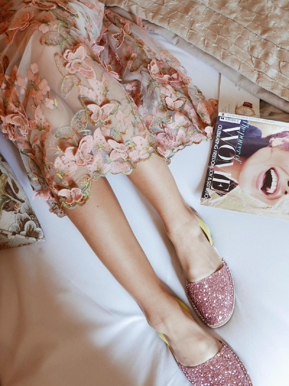 Del rio london Classic Ibiza flats rose