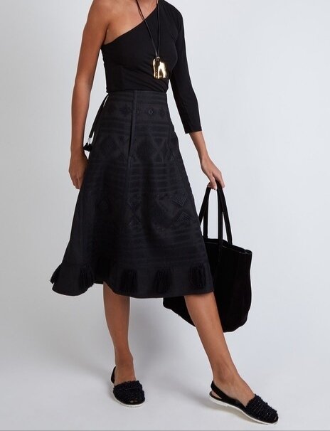 Del Rio London Classic Metallic Bouclé Flats Black