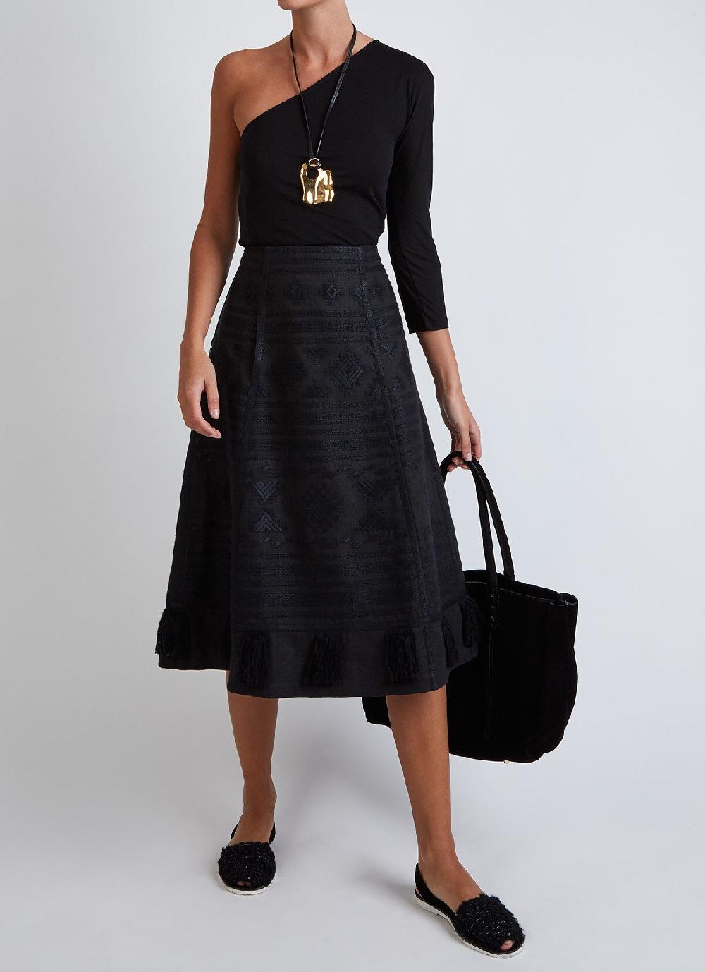 Del rio london Classic metallic bouclé flats black