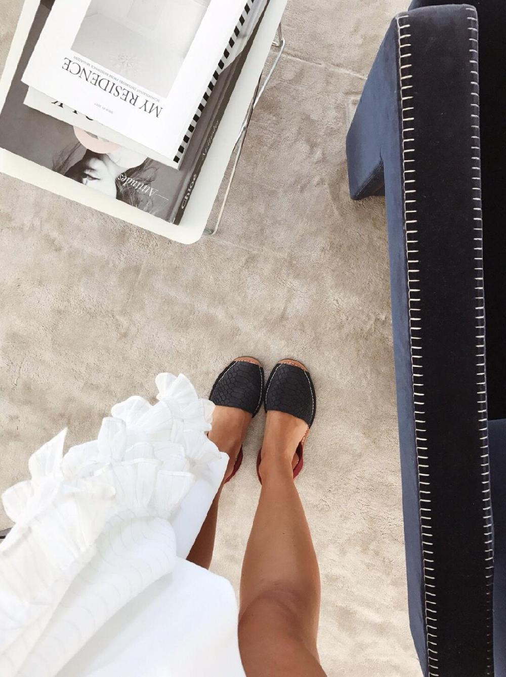 Del rio london Classic snake embossed flats navy