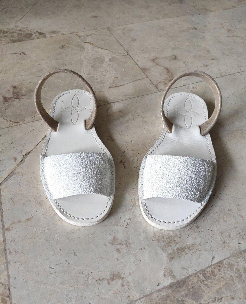 Del rio london Ibiza sandals white - gold slingback