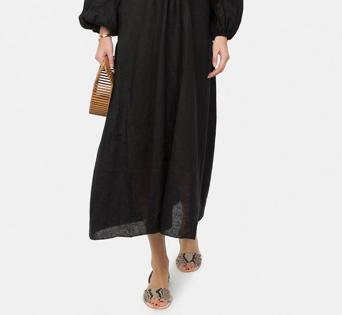 Del rio london Python sandals natural brown