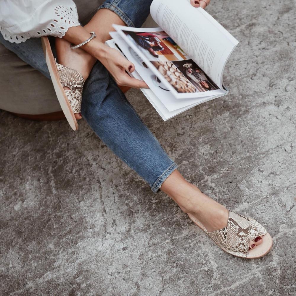 Del rio london Python Tarifa natural brown