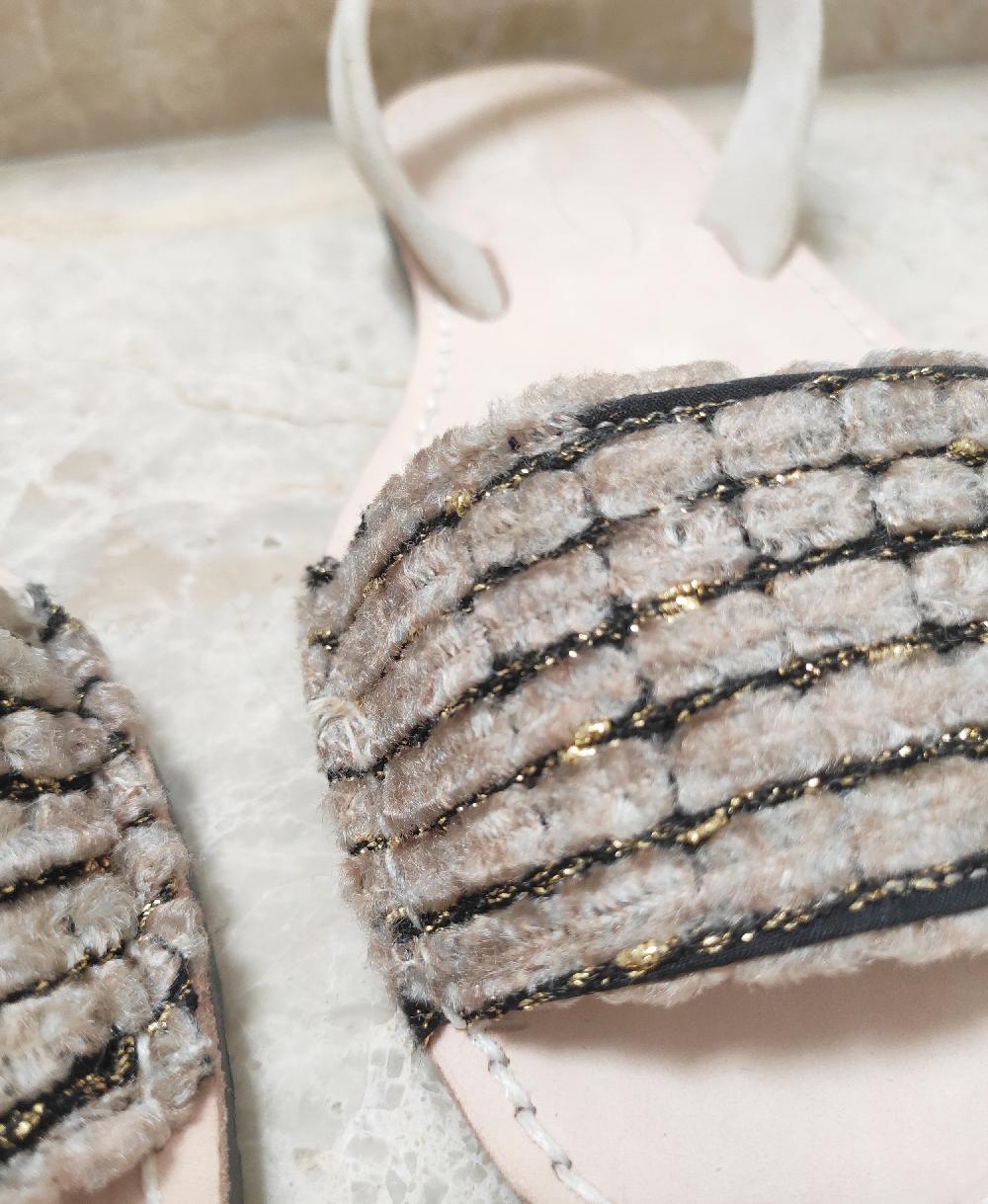 Del Rio London Sandals In Repurposed Fabric