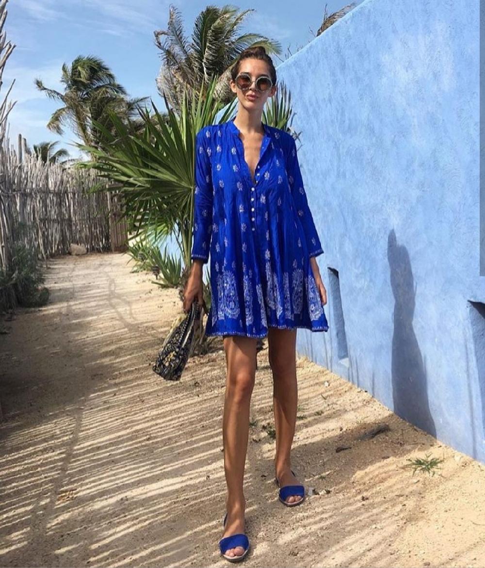 Del Rio London Suede Sandals Electric Blue