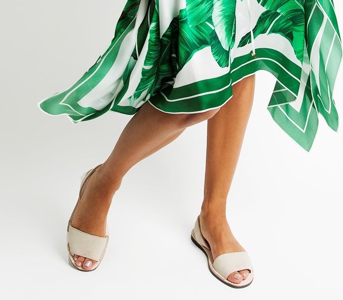 Del Rio London Suede Sandals Nude