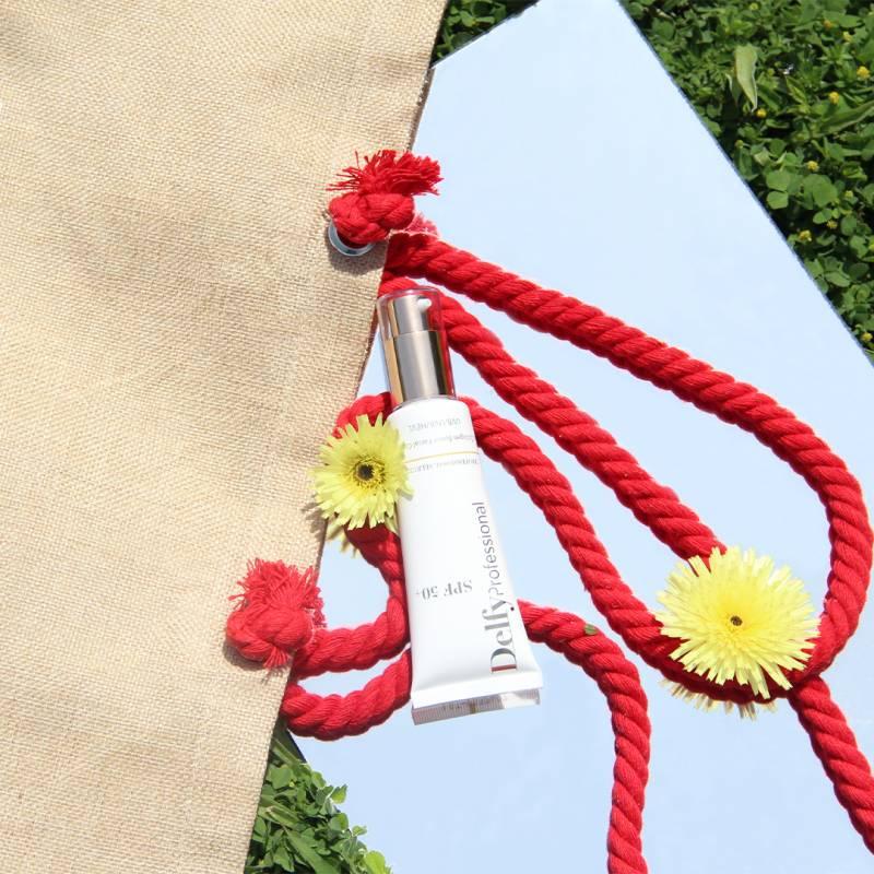 Delfy PACK SPF50+ + BOLSO ROJO